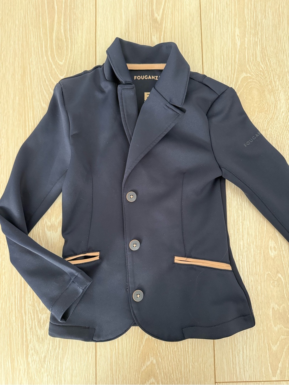 Kids' Navy Horse Riding Jacket 7-8 years old